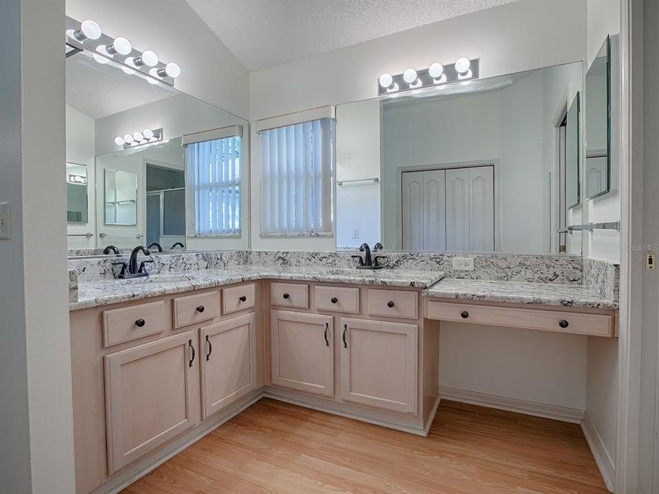 Primary Bath with Dual Sinks and Granite Counter