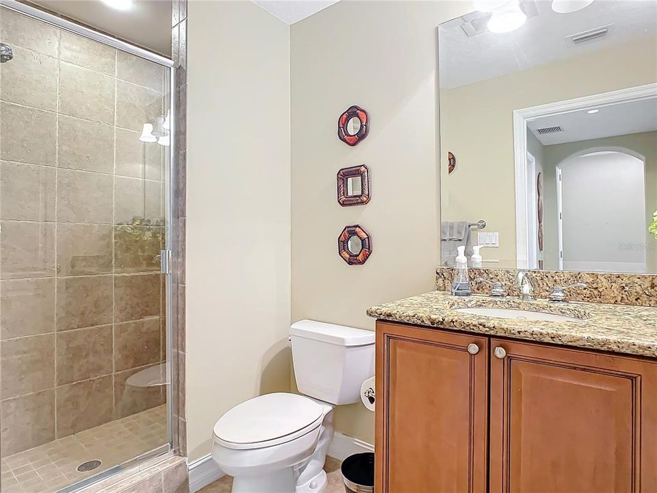 third bathroom with walk in shower