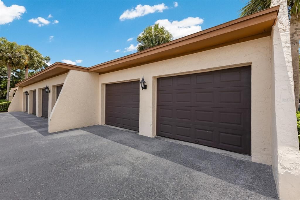 One deeded garage bay for covered parking