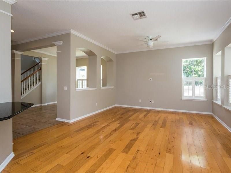 Family Room with wood floors