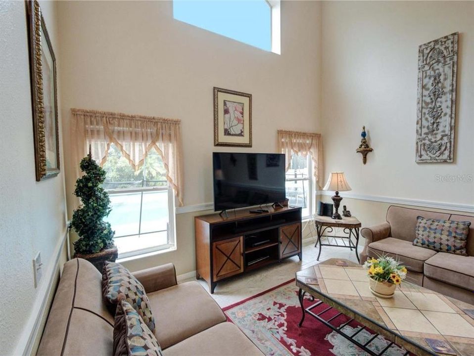 Family Room With High Ceilings