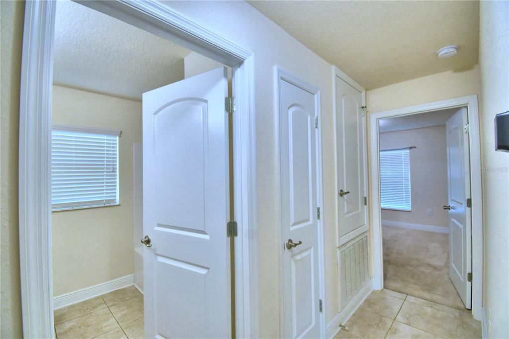 Hallway to Jack & Jill Bath and Bedroom 1, 2