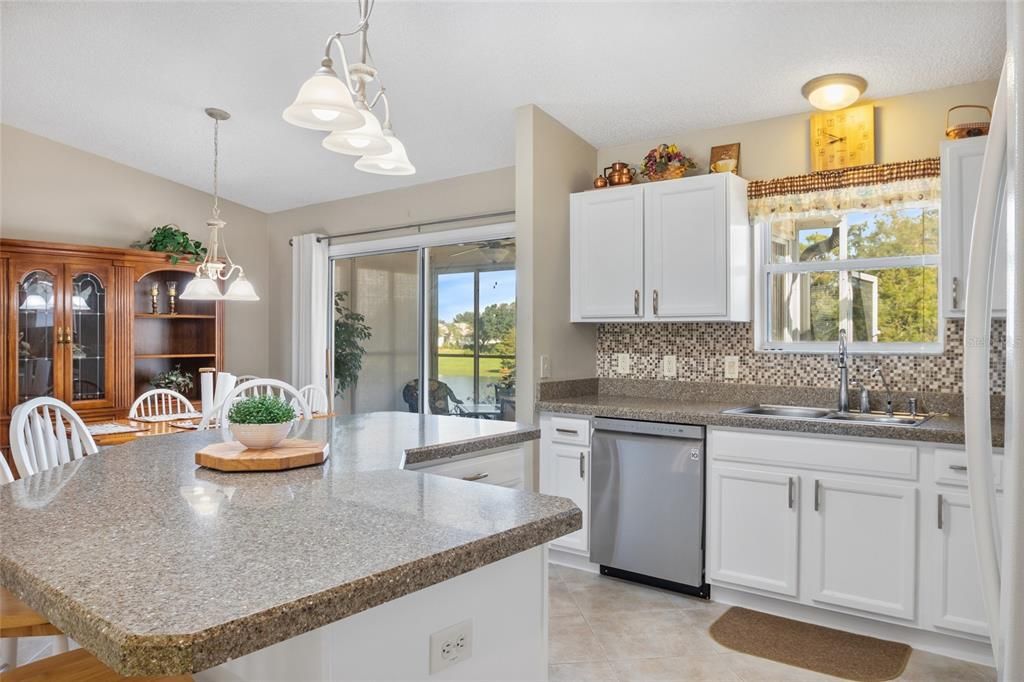 Kitchen with island.