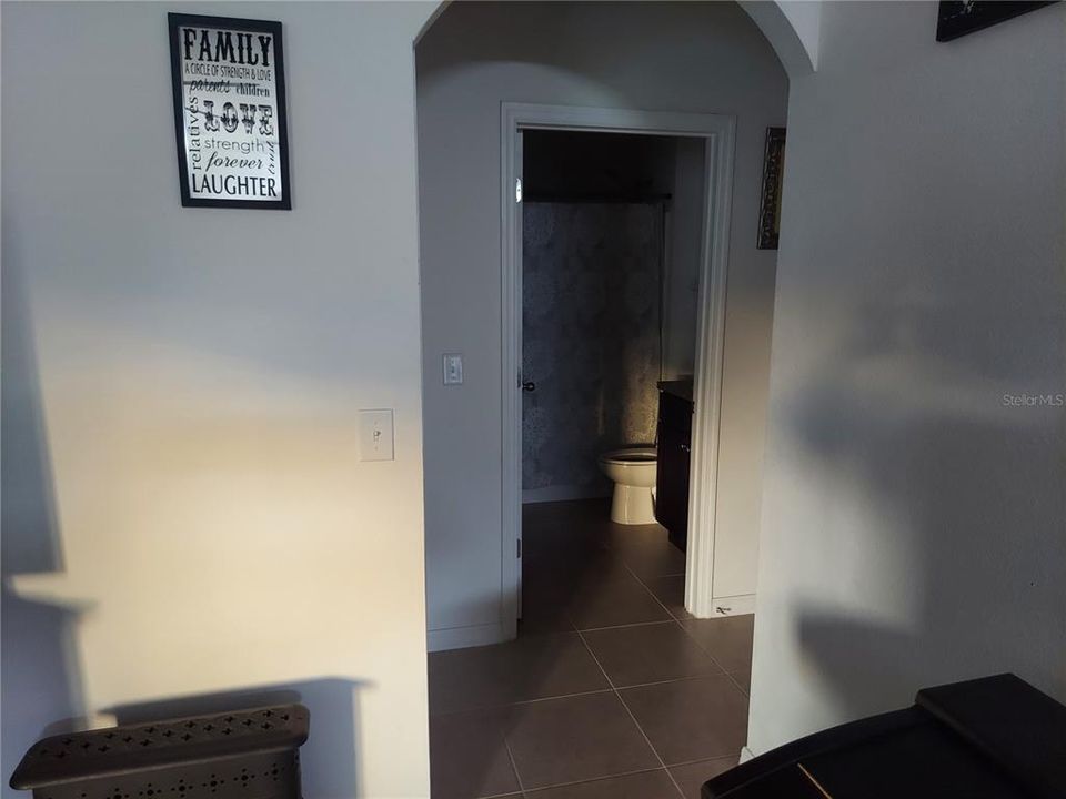 hallway to 1st floor bathroom