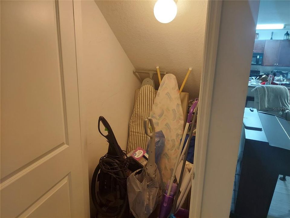 closet under stairs