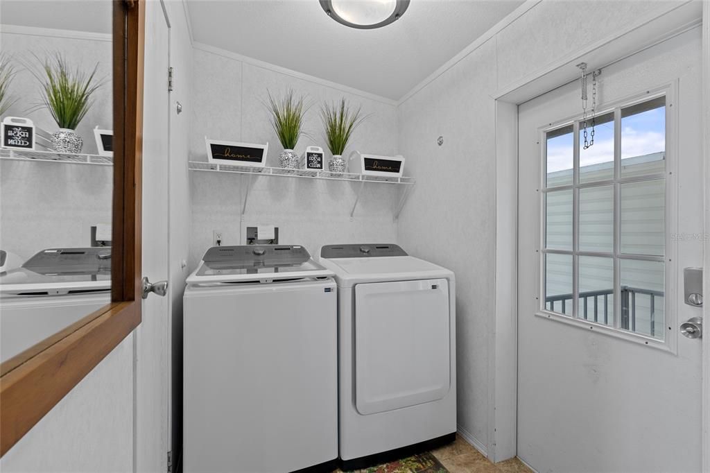 Laundry room , new washer and dryer