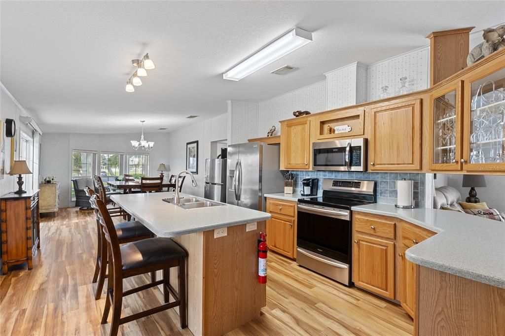 Large open kitchen