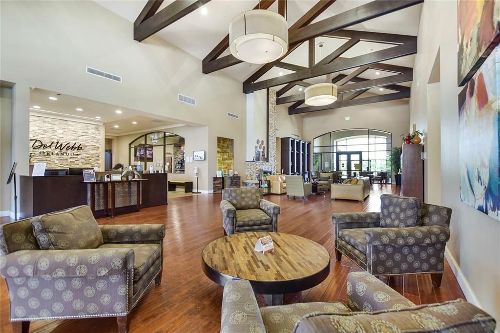 Gathering area inside Montecito clubhouse