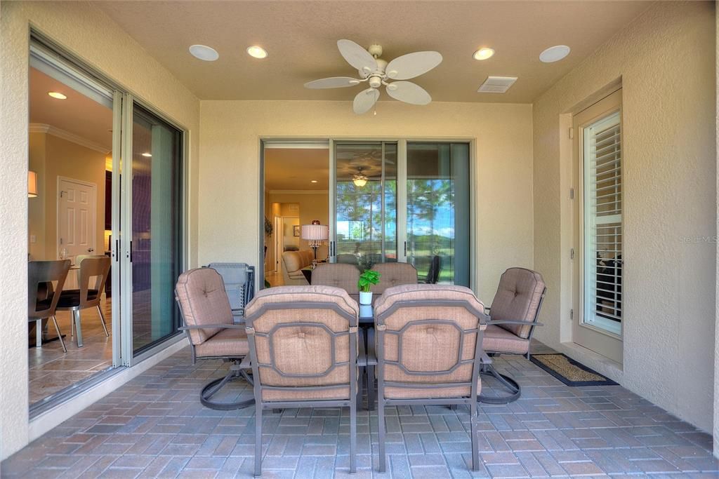 Enter patio from kitchen, great room & primary bedroom