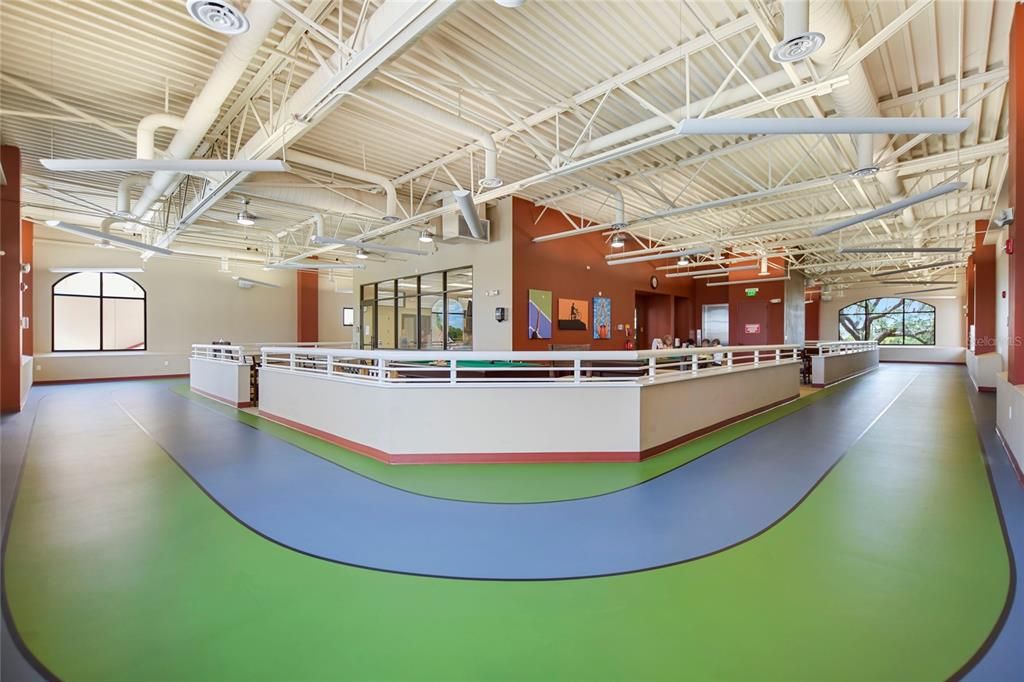 Indoor track on 2nd floor