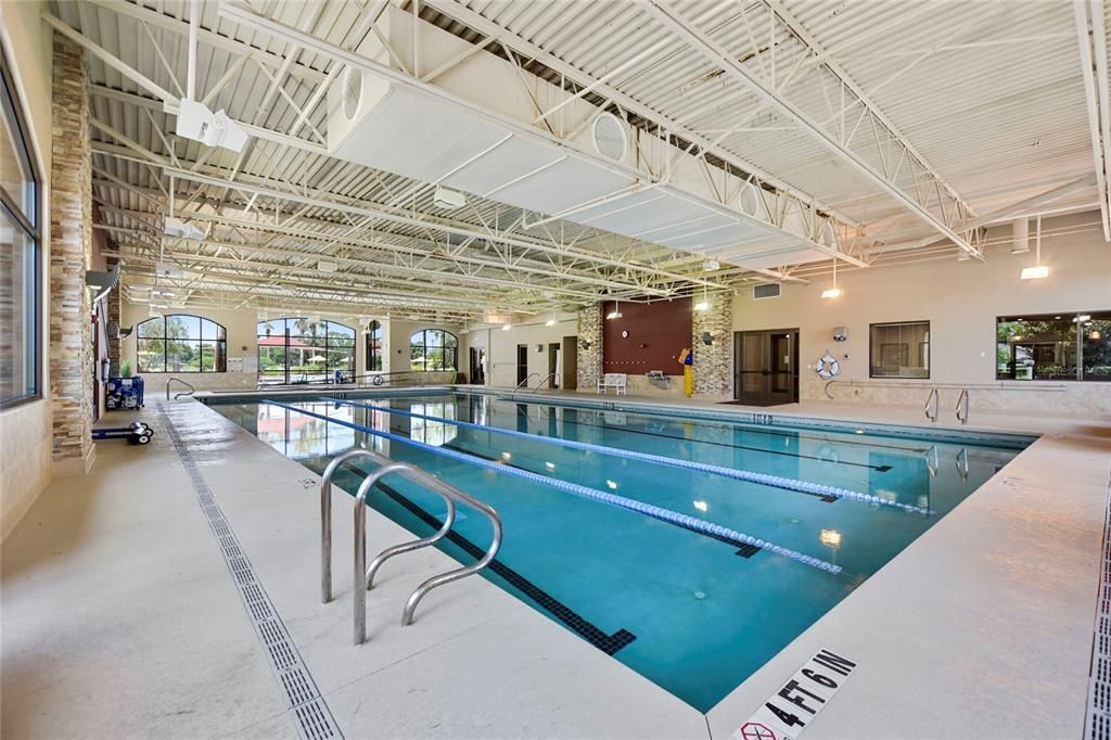 Indoor heated lap pool