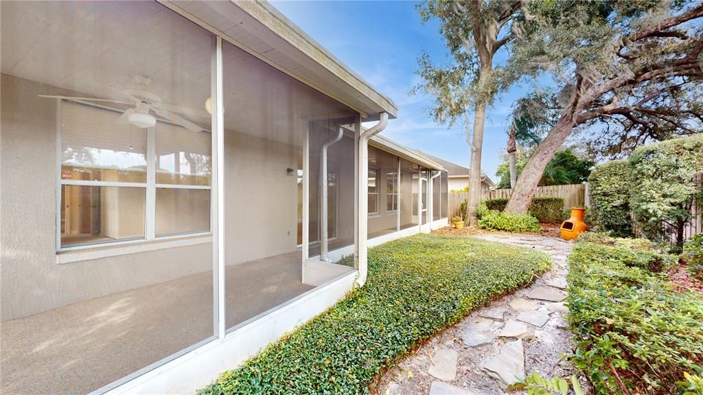 VIEWS OF PORCH AND BACKYARD