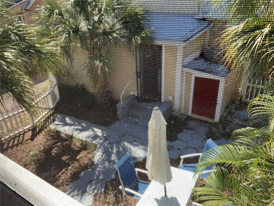 Courtyard from porch