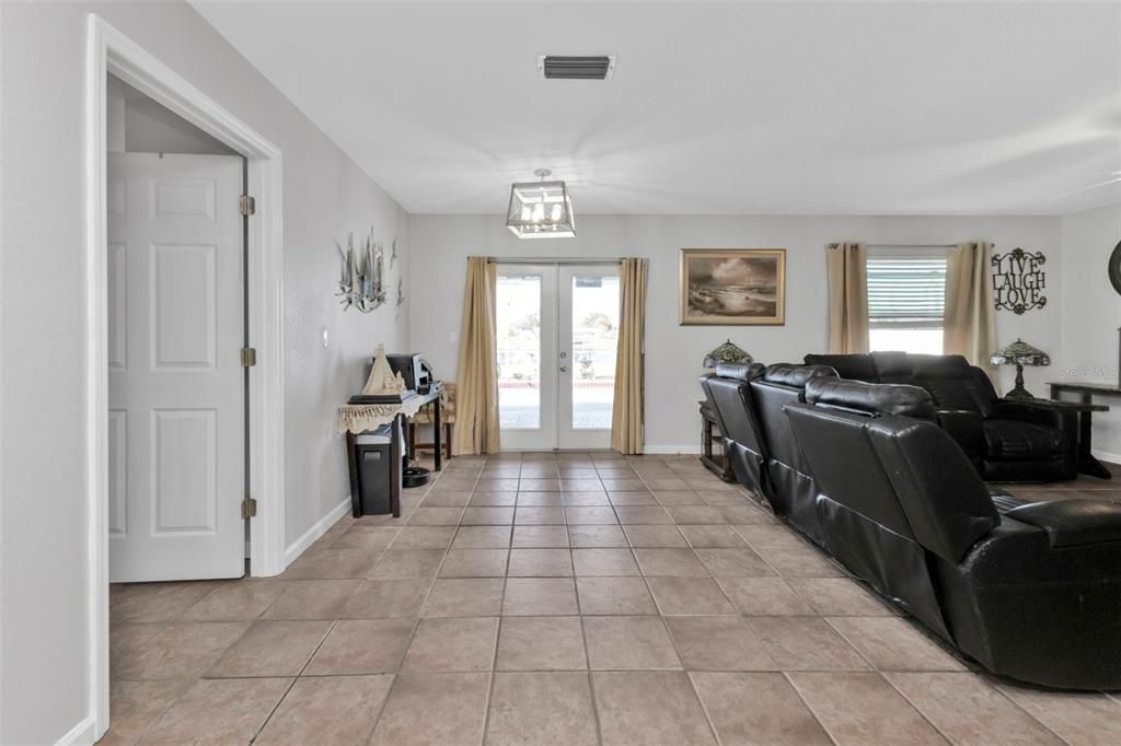 Open floor plan with dining room and living room combo