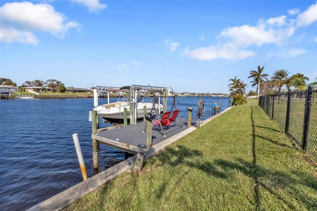 Brand new dock with electric and water