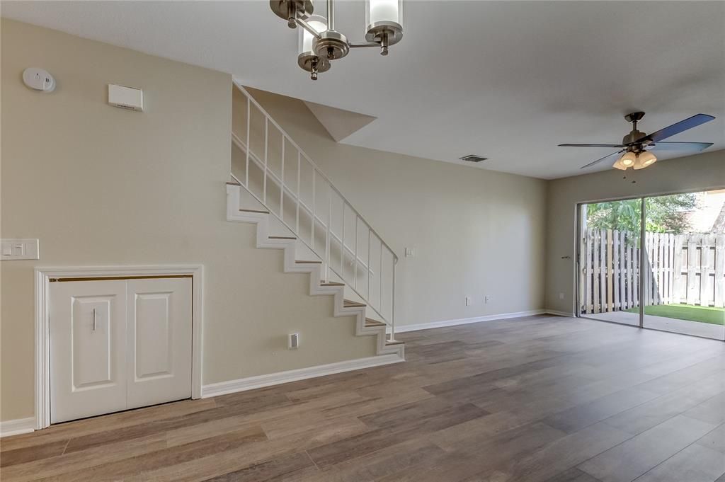 Under stair storage door