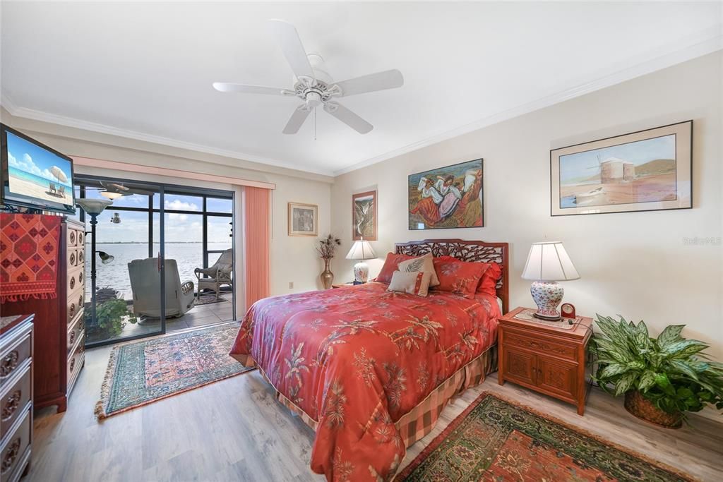 Master Bedroom with view into sunroom