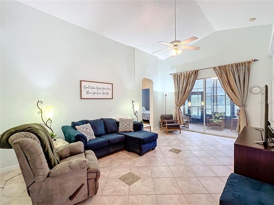 Large Living Room area with high ceilings