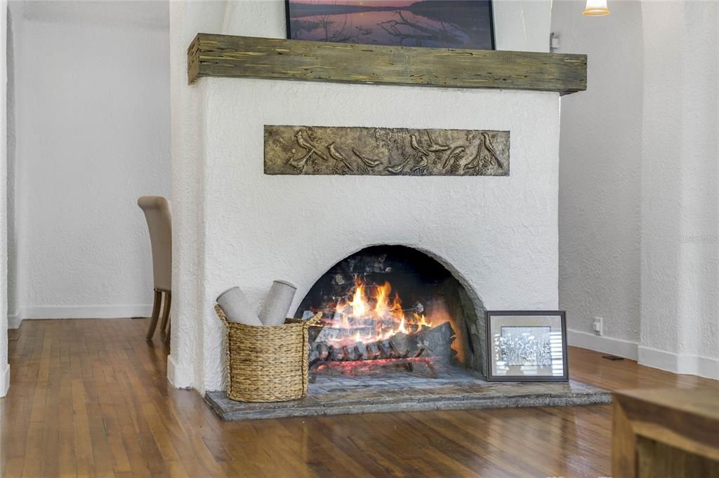 Wood Burning Fireplace