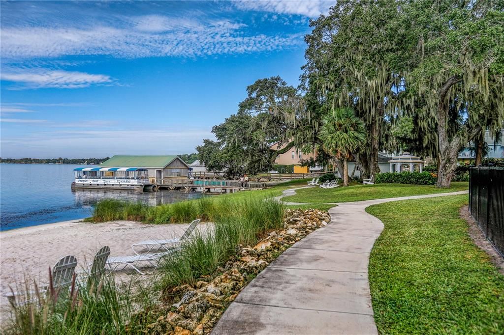 Walking path behind Lakeside Inn