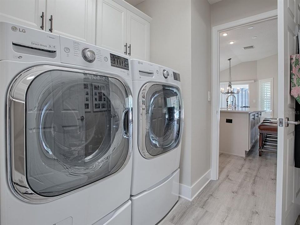 LG FRONT LOAD WASHER AND DRYER ON PEDESTALS DO CONVEY WITH THE HOME.