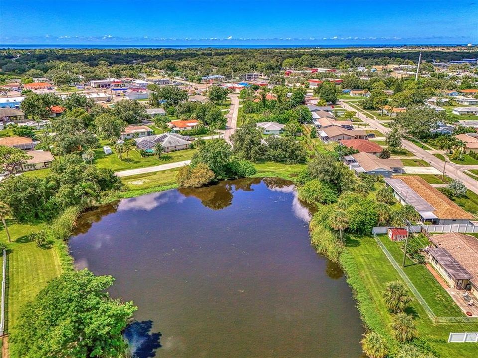 POND ON RIGHT SIDE OF HOME