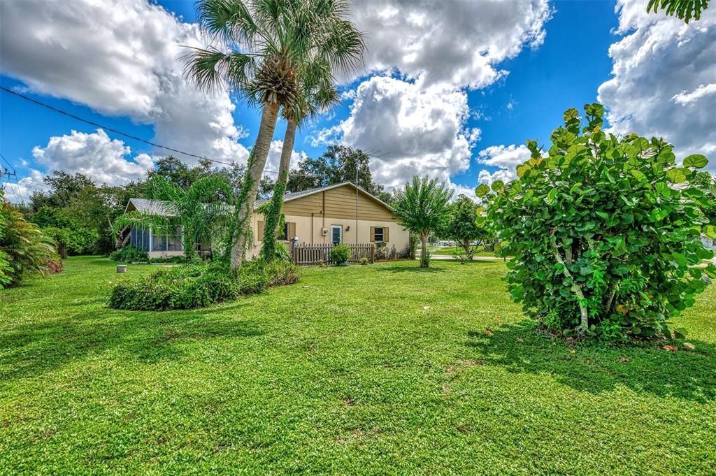 FROM VACANT HOMESITE LOOKING AT SIDE OF HOUSE