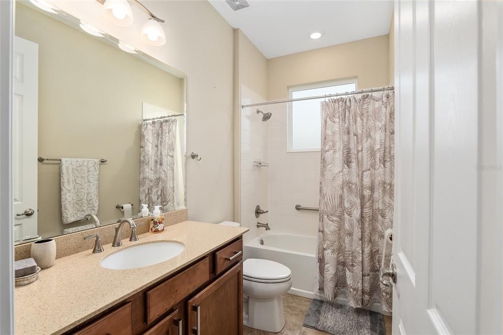 Guest bathroom in between the 2nd and 3rd bedrooms