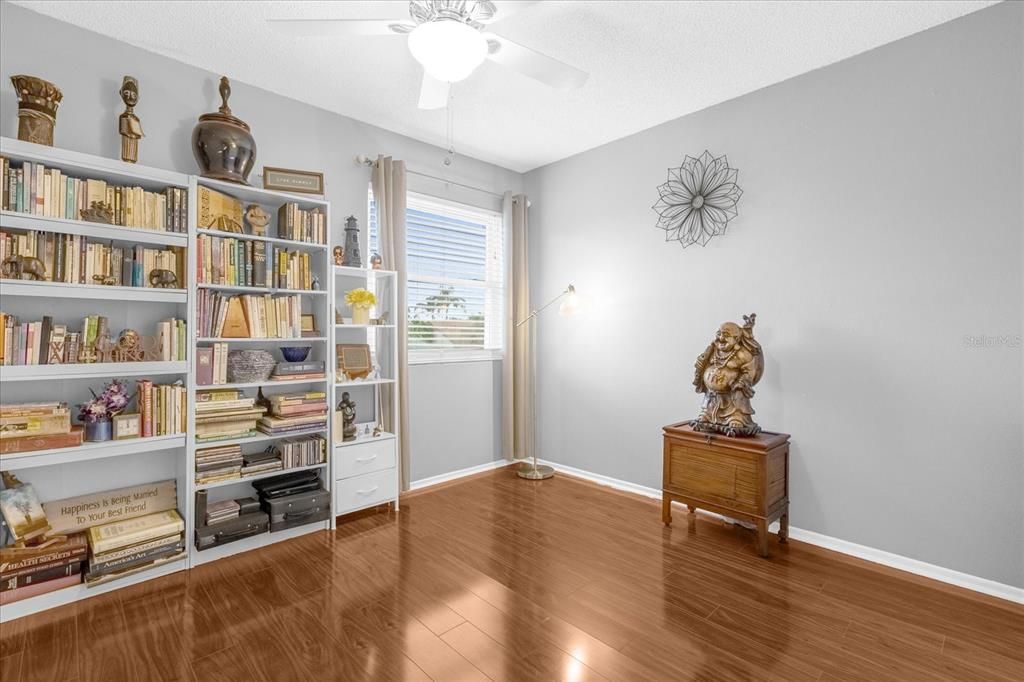 Bedroom #2- Built in closet, laminate flooring