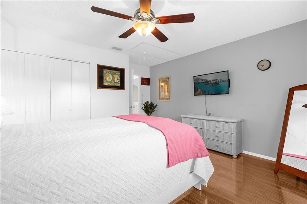 Bedroom #3- Built in closet, laminate flooring