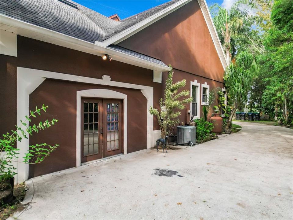 Side garage view