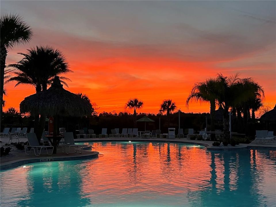 Paradise Pool at Sunset