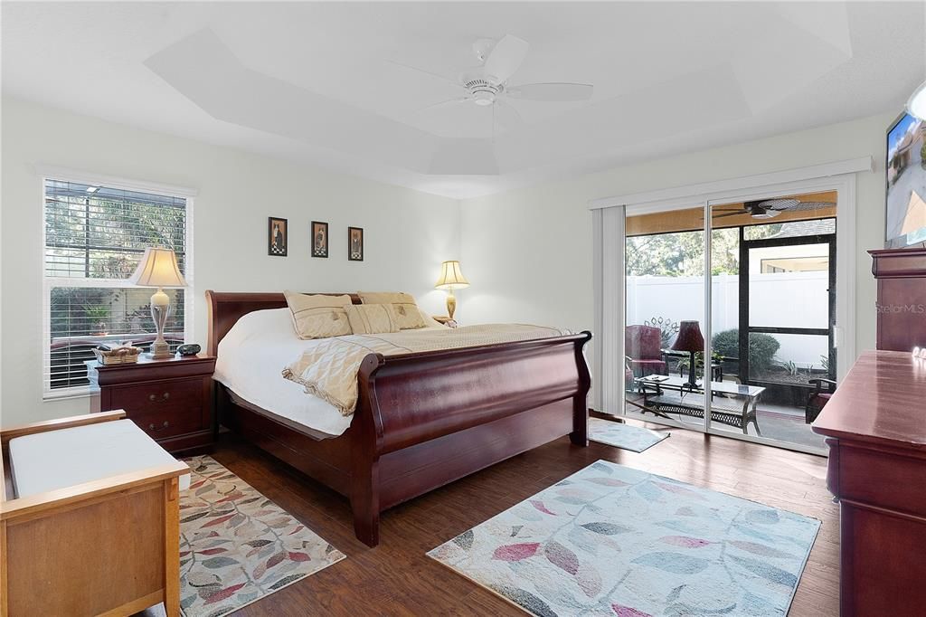 Primary Bedroom - Glass Sliding Door to Covered Lanai