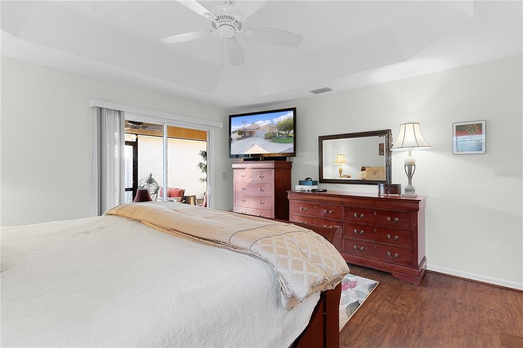 Primary Bedroom - Tray Ceiling w/ Ceiling Fan