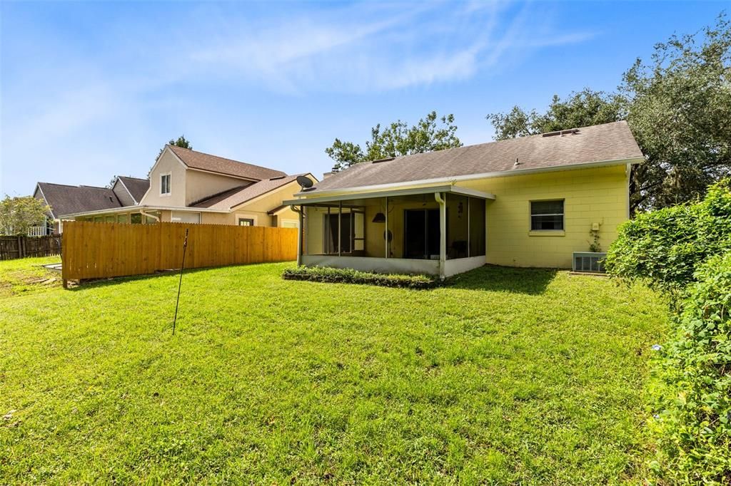 Your huge backyard is perfect for gardening, a fire pit, whatever you'd like.