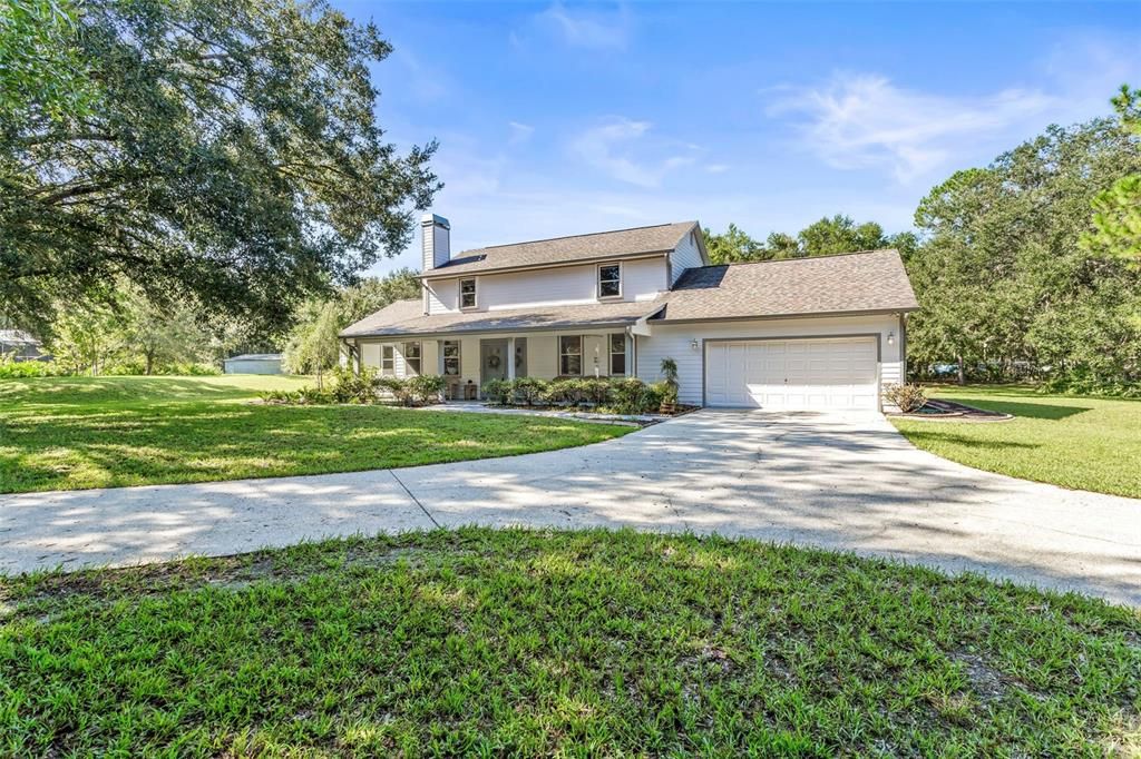 Extra space in the two car garage with turnout driveway