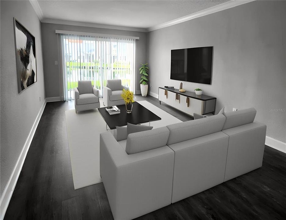 Virtual Staged Living Room