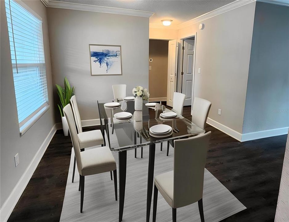 Virtual Staged Dining Room