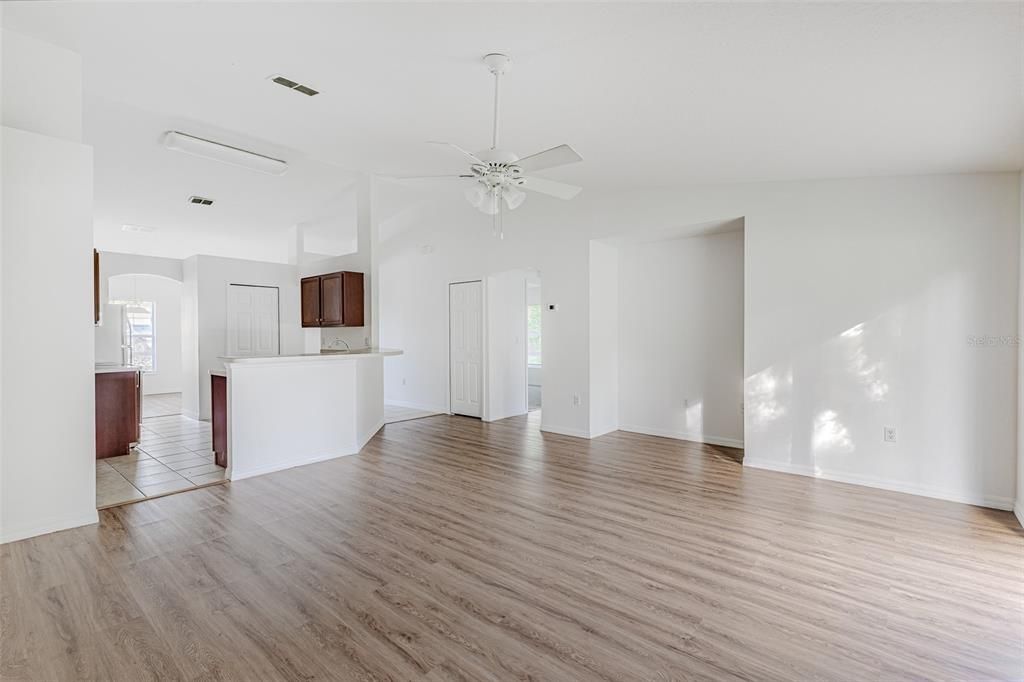 Living Room Looking into Kitchen