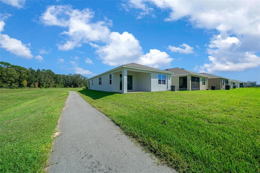 Rear view of home from walking trail