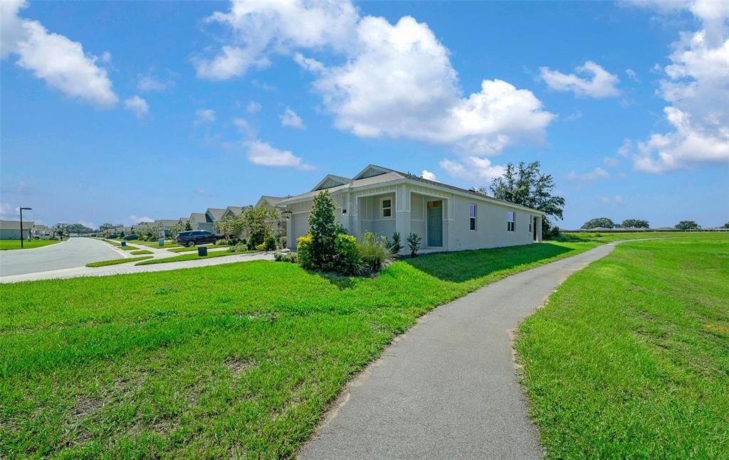 Front view of home from walking trail