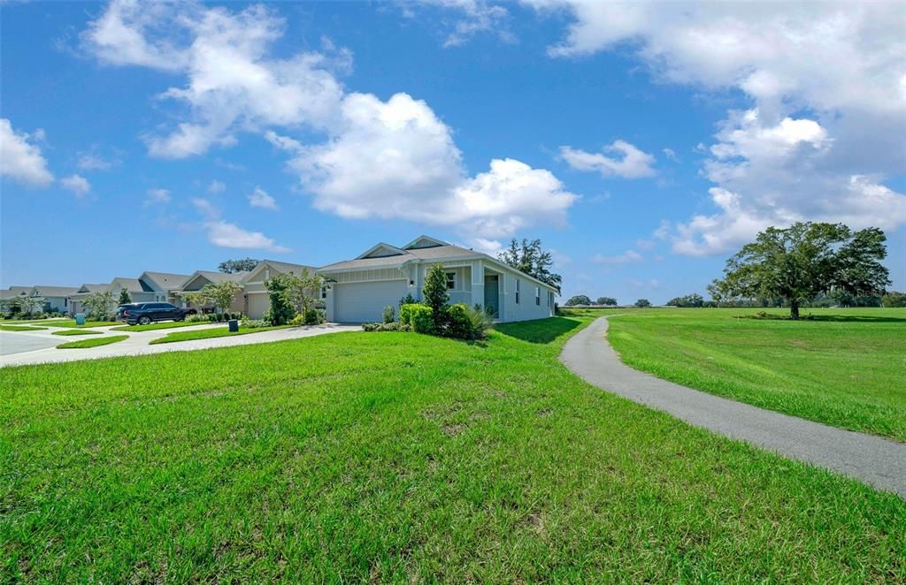 Front view of home from walking trail