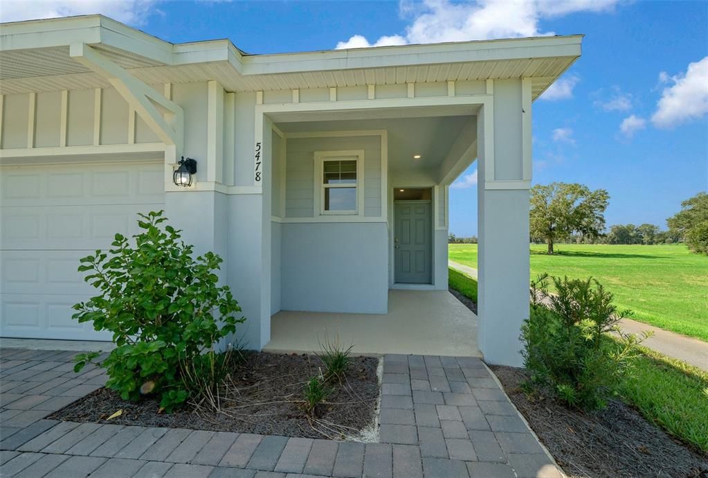 Front door and porch