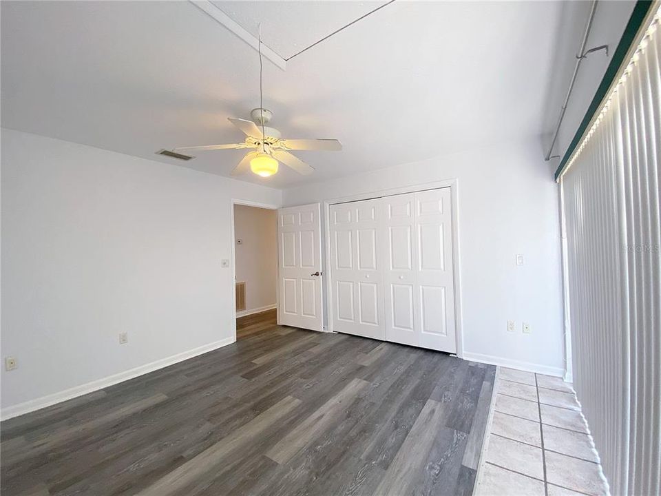 Luxury vinyl plank in the guest bedroom