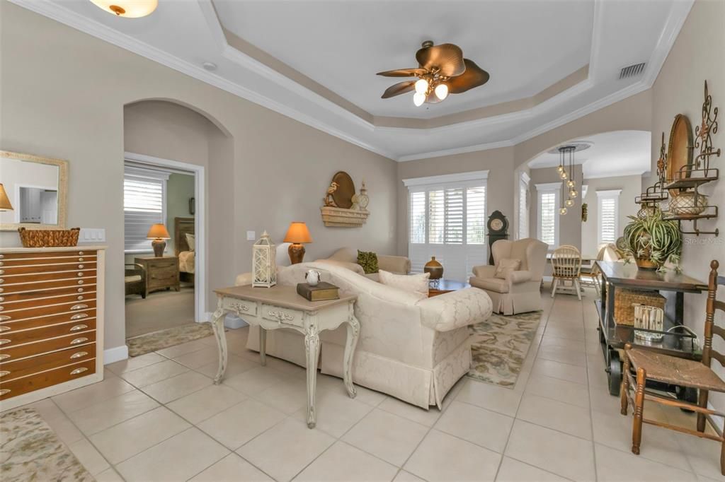 Living Room Tray Ceiling