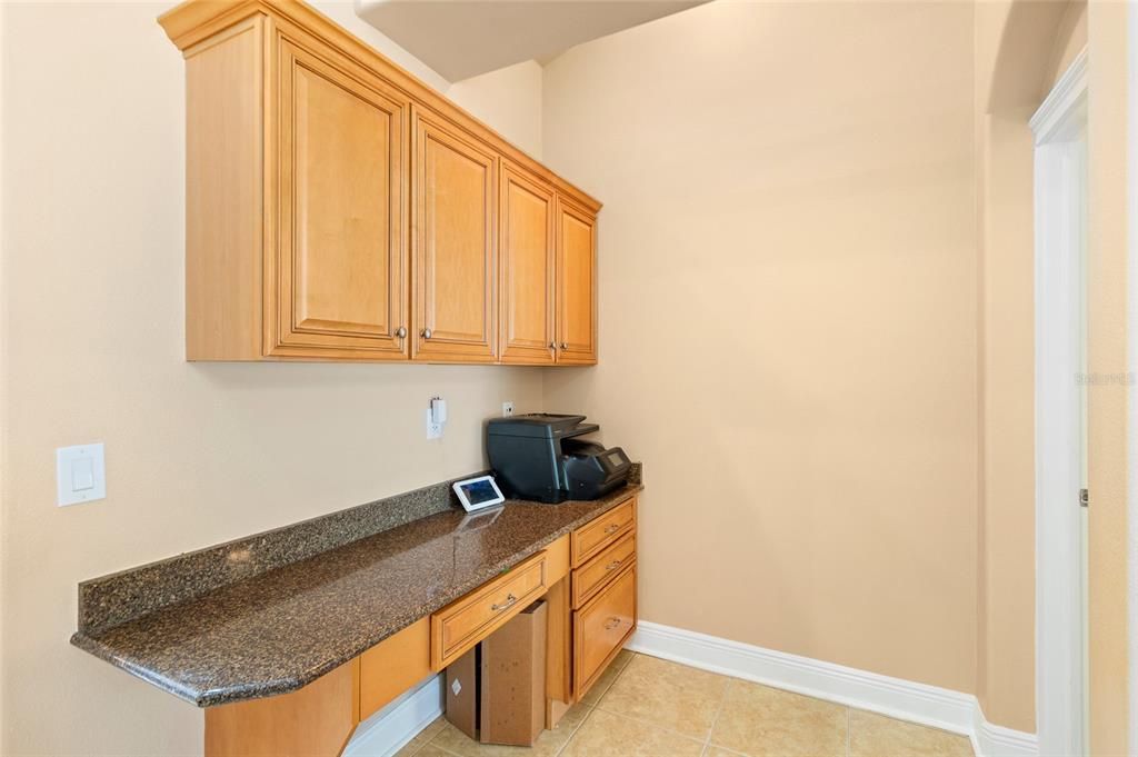 Desk space off kitchen