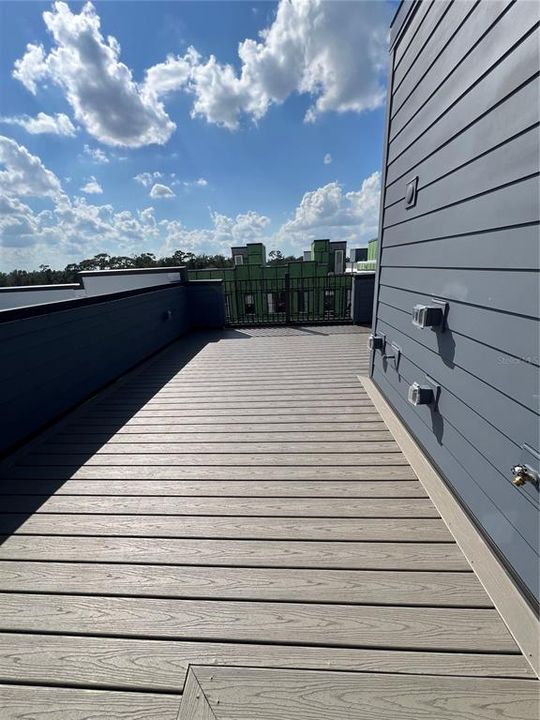 Rooftop terrace - prep for summer kitchen, fireplace and hot tub