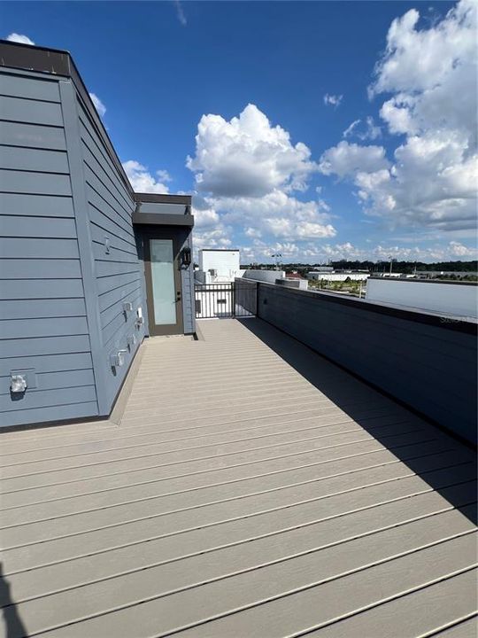 Rooftop terrace - prep for summer kitchen, fireplace and hot tub