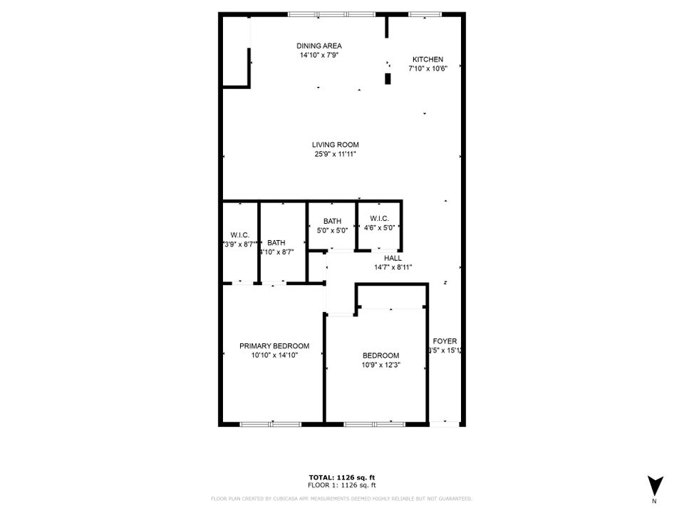 На продажу: $165,000 (2 спален, 1 ванн, 1135 Квадратных фут)