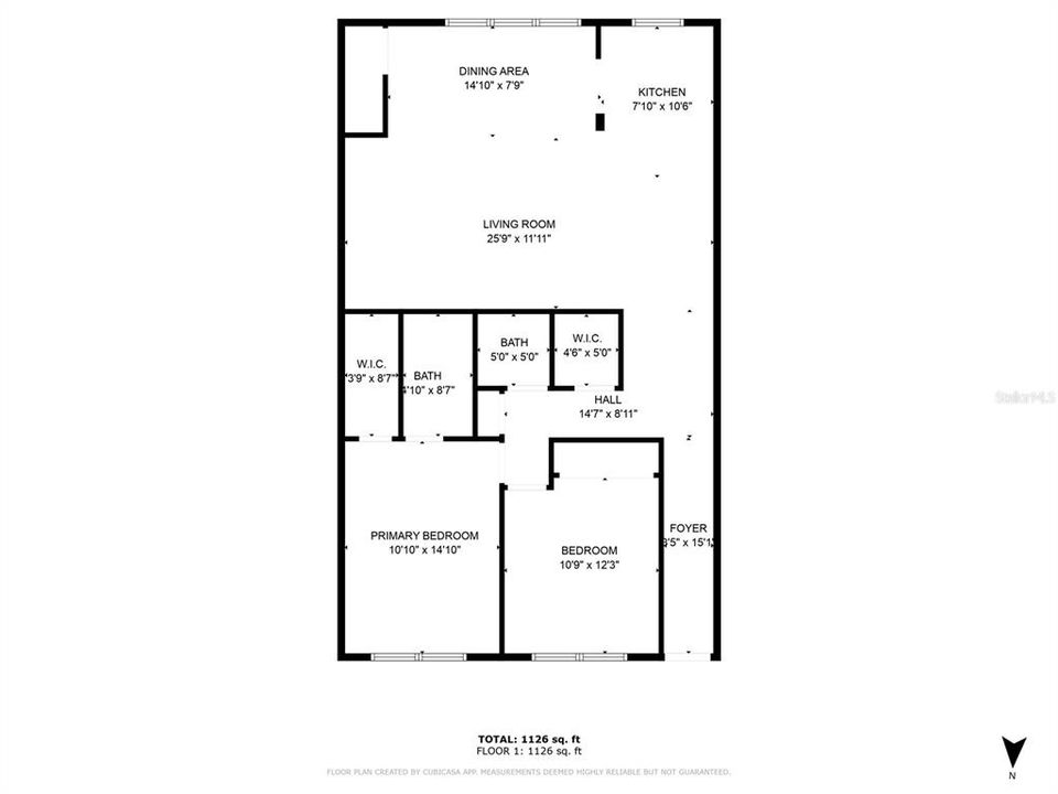 На продажу: $165,000 (2 спален, 1 ванн, 1135 Квадратных фут)